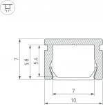 Профиль PIK-1007-2000 ANOD BLACK (Arlight, Алюминий) 045492