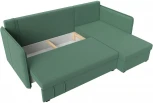 Диван угловой Слим правый угол (Зеленый/Рогожка) Лига Диванов арт.121151