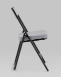 Складной стул Джонни велюр серый каркас черный матовый Stool Group (арт.УТ000038735)