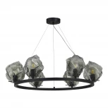 Подвесная люстра ST Luce Portici SL1175.403.06 Черный/Серо-зеленый E14 6*40W