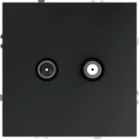 Розетка телевизионнная оконечная TV+SAT (графит) Voltum S70 VLS060407