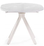 Стеклянный стол Notta Ален 90(120)х90х75 белый 516555