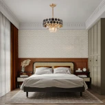 Подвесная люстра хрустальная на штанге Arte Milano Sorrento-5009 375009/3+2/300/380 GD (220V)