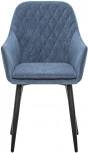 Стул с подлокотниками Слим, каркас Черный, велюр Синий 2500000185991 Leset