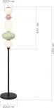 Торшер ST Luce Florentini SL6134.405.01 черный/розовый, зелёный, опаловый LED 1*20W 3000K (220V)