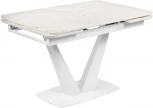 Стол Bradex Home Vito раскладной 120-184x80x75см, керамогранит белый мрамор, белый (RF 0483)