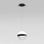 Подвесной светильник Odeon Light Roni 5075/9L черный/прозрачн./молочный/металл/акрил LED 9W 4000K 480лм (220V, на проводе, шар)