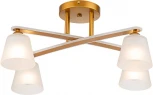 Потолочная люстра на штанге Escada Silva 1101/4PL 4х60Вт E27, металл/стекло, золото