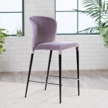 Стул полубарный Albert в шортиках, бархат серый Top Concept 2001000000890