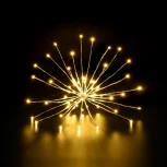 Гирлянда Роса "Еж" 20см Тепло-Белая, 60 LED, Провод Прозрачный Проволока, IP67