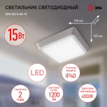 Настенно-потолочный светильник светодиодный ЭРА SPB-302-0-4K-15 (220V, IP40)