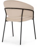 Стул Woodville на металлокаркасе Лео бежевый / черный 528455