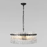 Подвесная люстра Loft It Nevada 10297/600 Pearl black (220V, хрусталь, на цепи, круглые)