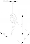 Подвесной светильник Moderli Birds V3071- 1PL (LED, 220V, на проводе, птички)