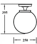 Потолочный светильник уличный Oasis Light GLOBO S 88205SA Bl (220V, фонарь, шар, IP44)