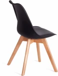 Стул TULIP (mod. 73-1) / 1 шт. в упаковке (Дерево,Пластик,Экокожа /Черный)