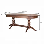 Стол обеденный Тарун 3 раздвижной орех 150/200*84 от фабрики Mebelik