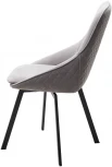 Стул CASA, 360 град. поворот. B22 Серый, велюр / черный каркас, М-City
