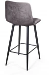 Стул полубарный UNO, бархат серый 27 / чёрный конус Top Concept UNO 74736