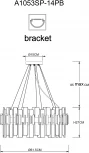 Подвесная люстра Alya A1053SP-14PB Arte Lamp