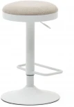 Табурет La Forma (ex Julia Grup) Zaib (Белый/ Сталь)