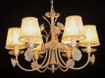 Подвесная люстра Abrasax 2031/6 (cream pearl) (220V, на цепи, цветы, розы)