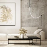 Настенно-потолочный светильник с гибким неоном ST Luce Strap SL6132.401.20 Черный/Белый LED 1*20W (220V)