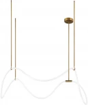 Потолочная люстра на штанге светодиодная с гибким неоном Loft It Thread 10388P/C Brass (220V)