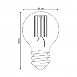 Лампа светодиодная, форма "шар", прозрачная, белый свет 4000K Uniel Яркая A++ LED-G45-4W/4000K/E27/CL GLY01TR