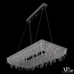Подвесная люстра светодиодная APL LED Sicilia SH515.0.80.B.Ni.4000 (220V, хрусталь, на тросе)