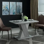 Стол раскладной Bruno (120+40) бетонный камень/белый бриллиант Top Concept 12863