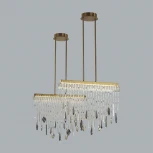 Потолочная люстра ша штанге Odeon Light Afina 5420/48L античная бронза/металл/стекло/хрусталь LED*48W 3000K (220V, подвески)