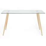 Стол SOPHIA (mod. 5003) бук/прозрачный (металл/стекло (8мм))