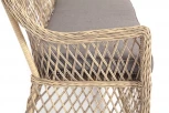 Диван двухместный из искусственного ротанга, цвет соломенный 4SIS Латте YH-C2169W