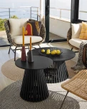 Журнальный стол La Forma (ex Julia Grup) Jeanette (Черный/ Дерево) 81786