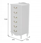 Комод Джульетта узкий 6 ящ., молочный дуб Л от фабрики Mebelik