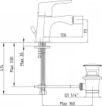 Смеситель E.C.A. Luna 102810192EX для биде