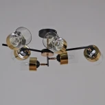 Потолочная люстра на штанге Reluce 11555-0.3-06 BK+FGD