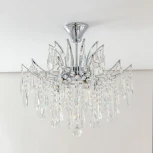 Потолочная люстра каскадная на штанге Citilux Селена CL302160 (220V, хрусталь)