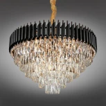 Подвесная люстра Omnilux 818 OML-81803-24 (220V, хрусталь, на цепи, круглые)