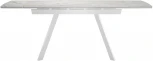 Стол DikLine UK120 Керамика Белый мрамор,подстолье белое,опоры белые