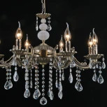 Подвесная люстра ILLUMICO IL9927-8PSQ-24 AB CASTOR (220V, на цепи, подсвечник, свеча)