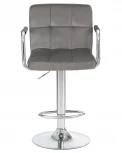 Стул барный KRUGER ARM (серый велюр (MJ9-75))