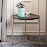 Стол журнальный Бруно черный мрамор/титан от фабрики Mebelik