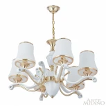 Подвесная люстра Arte Milano Florentia-3987 303987/6 Wh/Gd (220V, на цепи)
