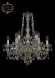 Подвесная люстра Art Classic 11.11 11.11.6+3.195.h-63.Gd.Sp (220V, хрусталь, на цепи, подсвечник, свеча)
