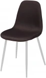 Стул CASSIOPEIA G028-27 темно-коричневый, ткань / белый каркас