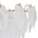 Потолочная люстра на штанге Arte Milano Rim 315008/D800 BS (220V, перо)