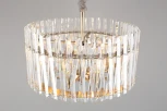 Подвесная люстра Aployt Verene APL.808.13.08 (220V, хрусталь, на цепи, свеча, круглые)