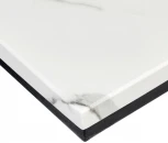 Придиванный столик Loft 50x30см, белый мрамор с черными ножками Bradex Home RF 0358